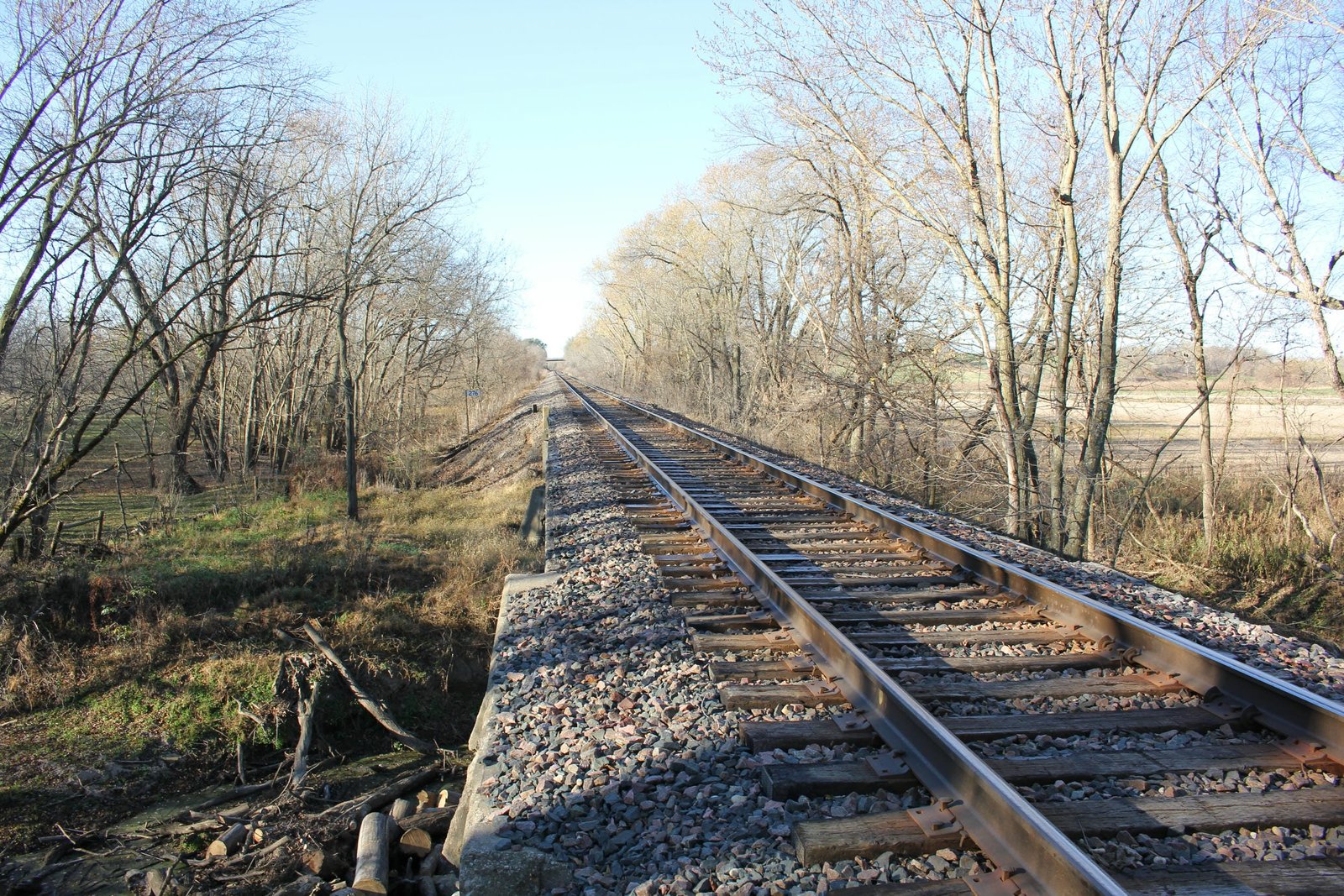 Looking west